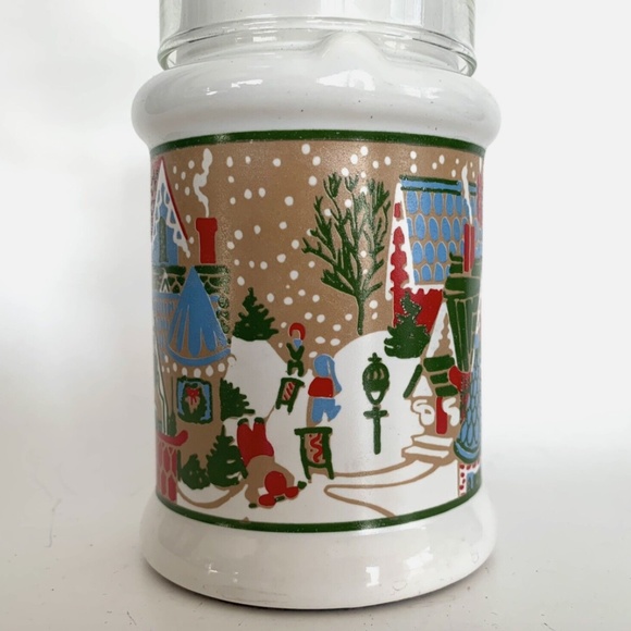VTG 1982 Colonial Candle of Cape Cod Christmas Hurricane Glass Candle Lamp 11” - Picture 4 of 6